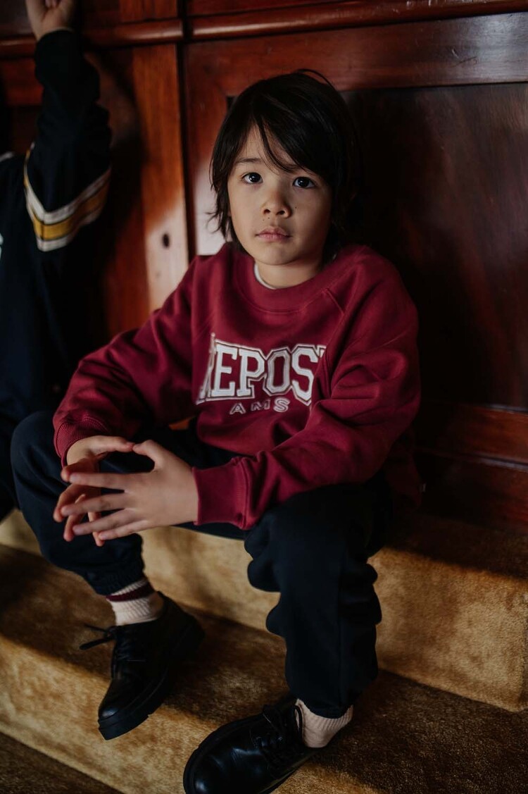 REPOSE AMS Raglan Sweater - Royal Burgundy