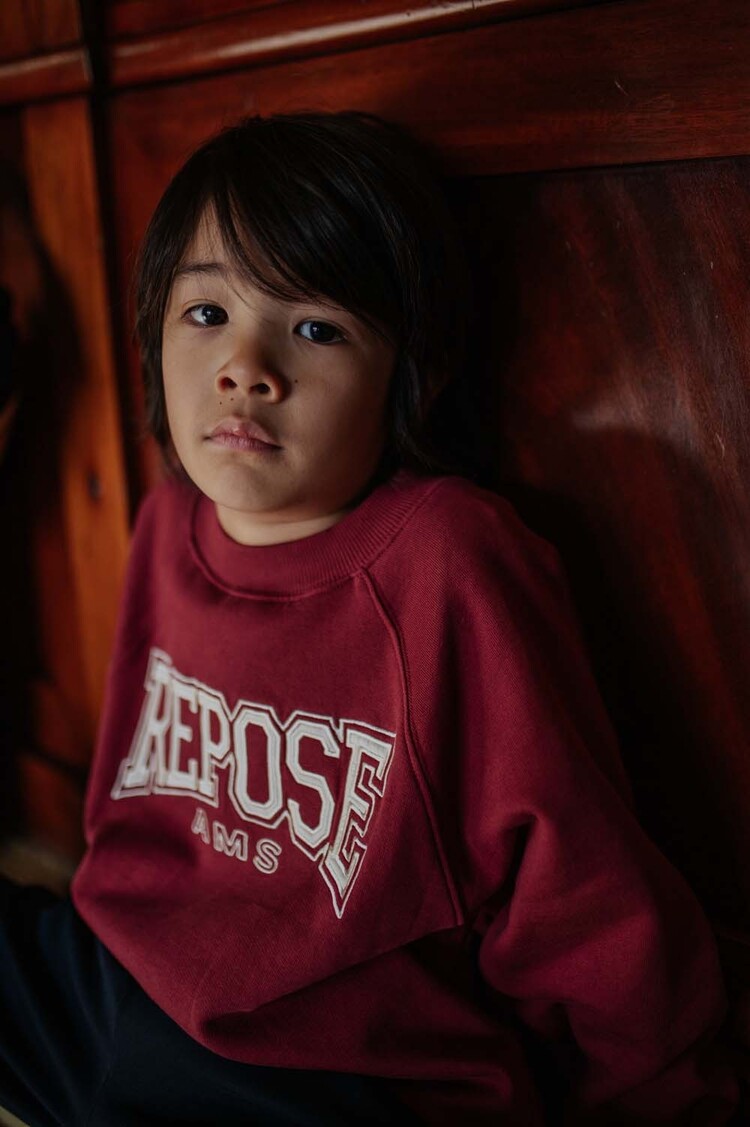 REPOSE AMS Raglan Sweater - Royal Burgundy