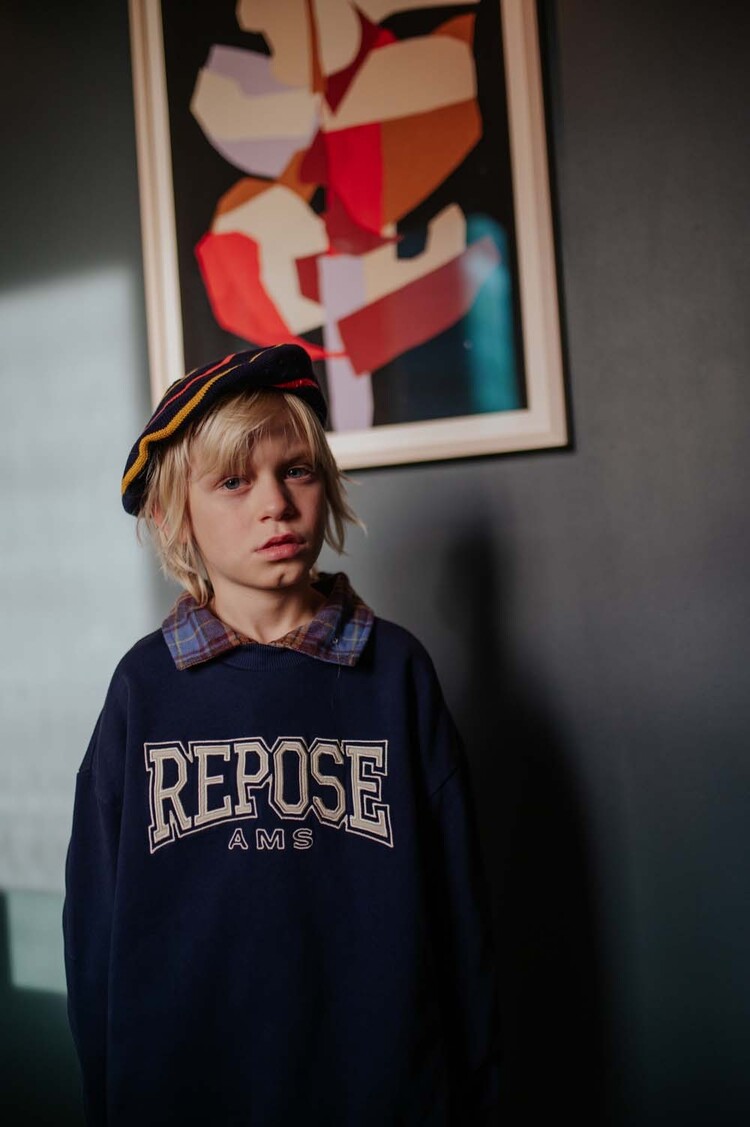 REPOSE AMS Cozydrop Sweater - Cosmic Navy