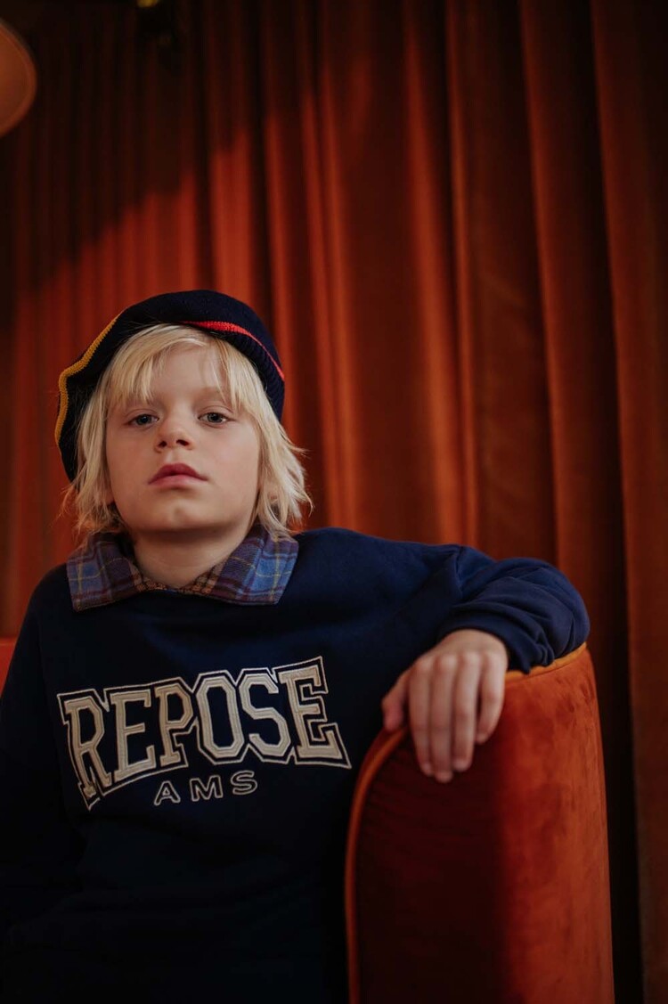 REPOSE AMS Cozydrop Sweater - Cosmic Navy