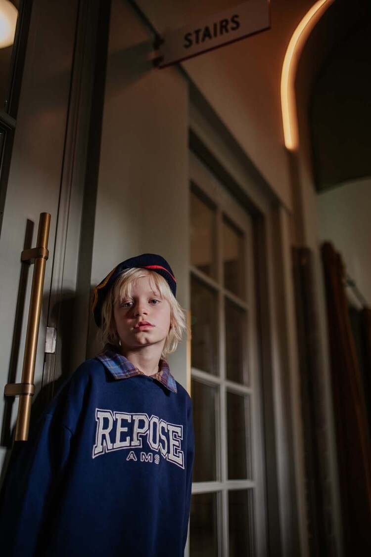 REPOSE AMS Cozydrop Sweater - Cosmic Navy