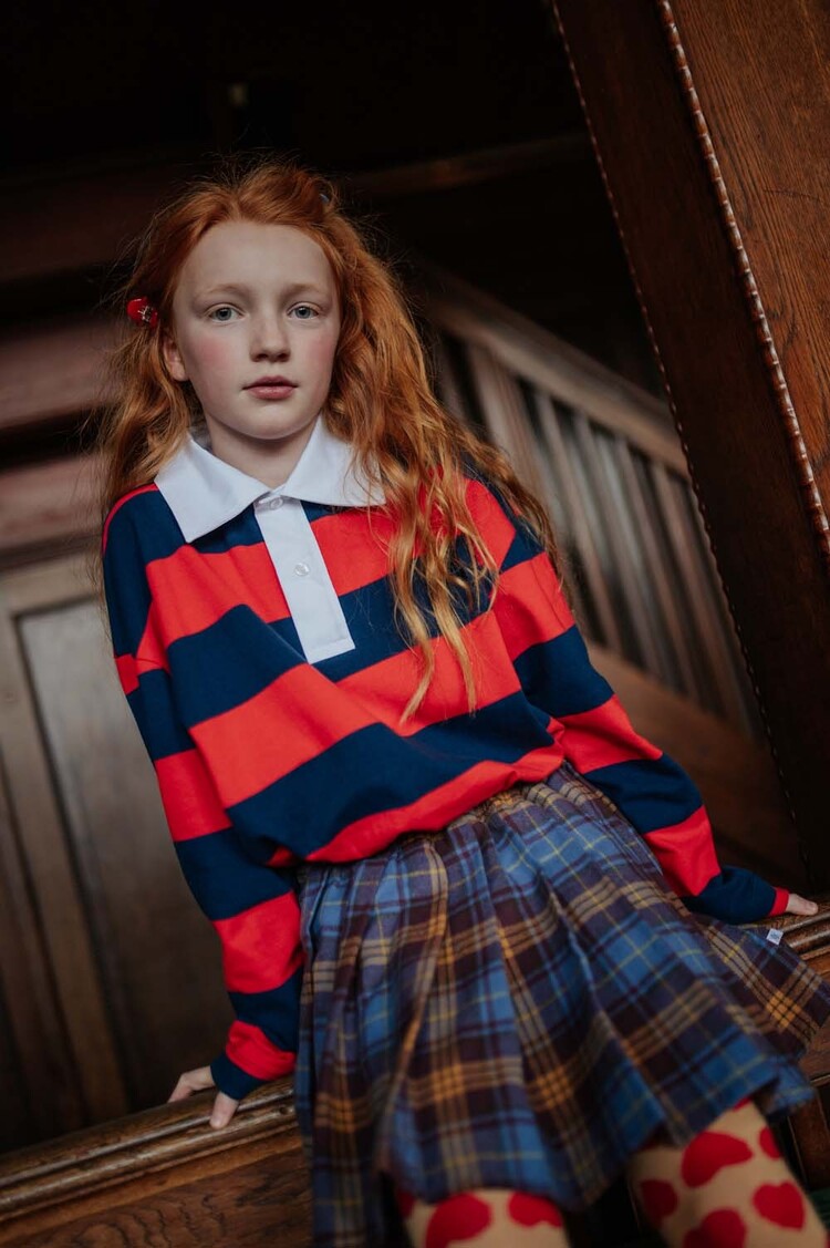 REPOSE AMS Pleated Skirt - Check