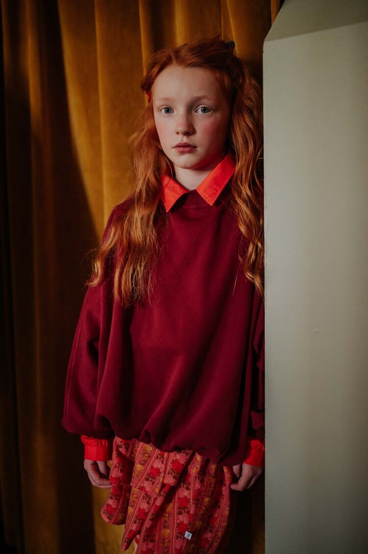 REPOSE AMS Ruffle Skirt - Coral Bloom Fiesta