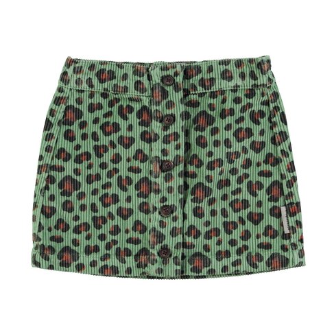 Piupiuchick Short skirt | Green w/ animal print