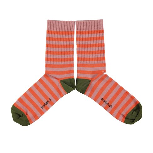 Piupiuchick Socks | Pink & orange stripes