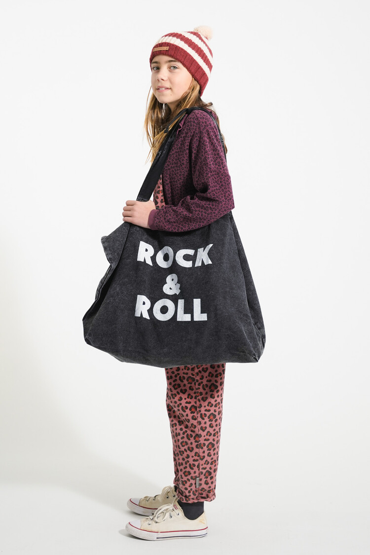 Piupiuchick Terry cotton sweatshirt | Aubergine w/ animal print