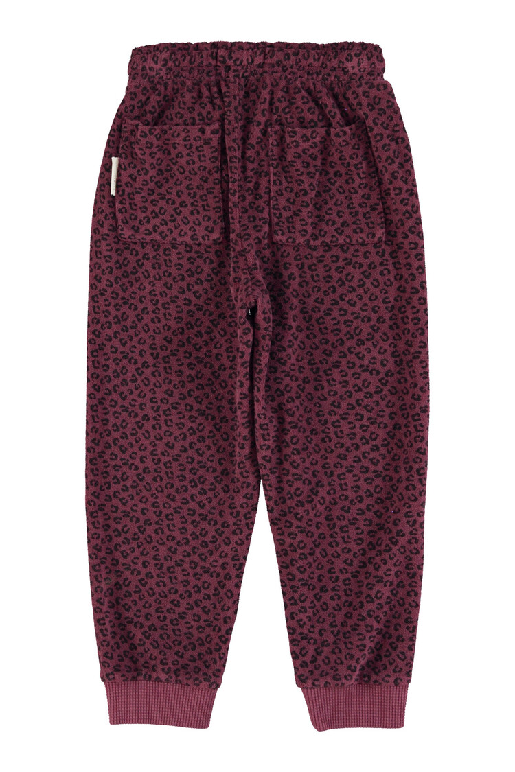 Piupiuchick Jogging pants | Aubergine w/ animal print