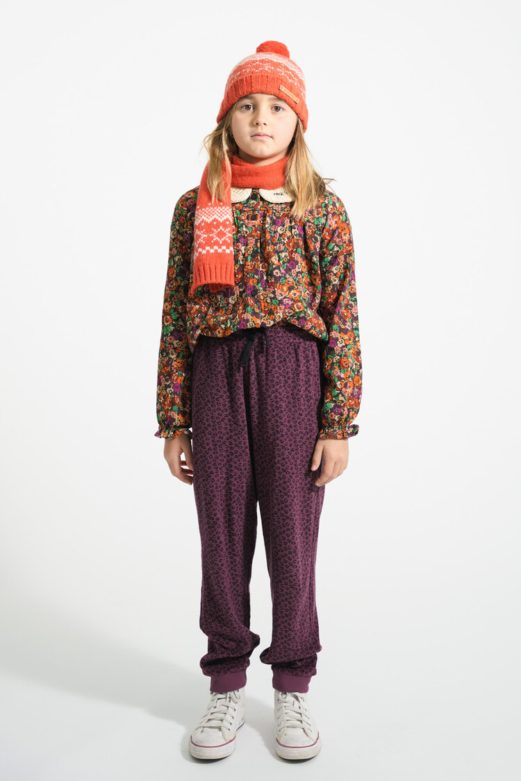 Piupiuchick Jogging pants | Aubergine w/ animal print