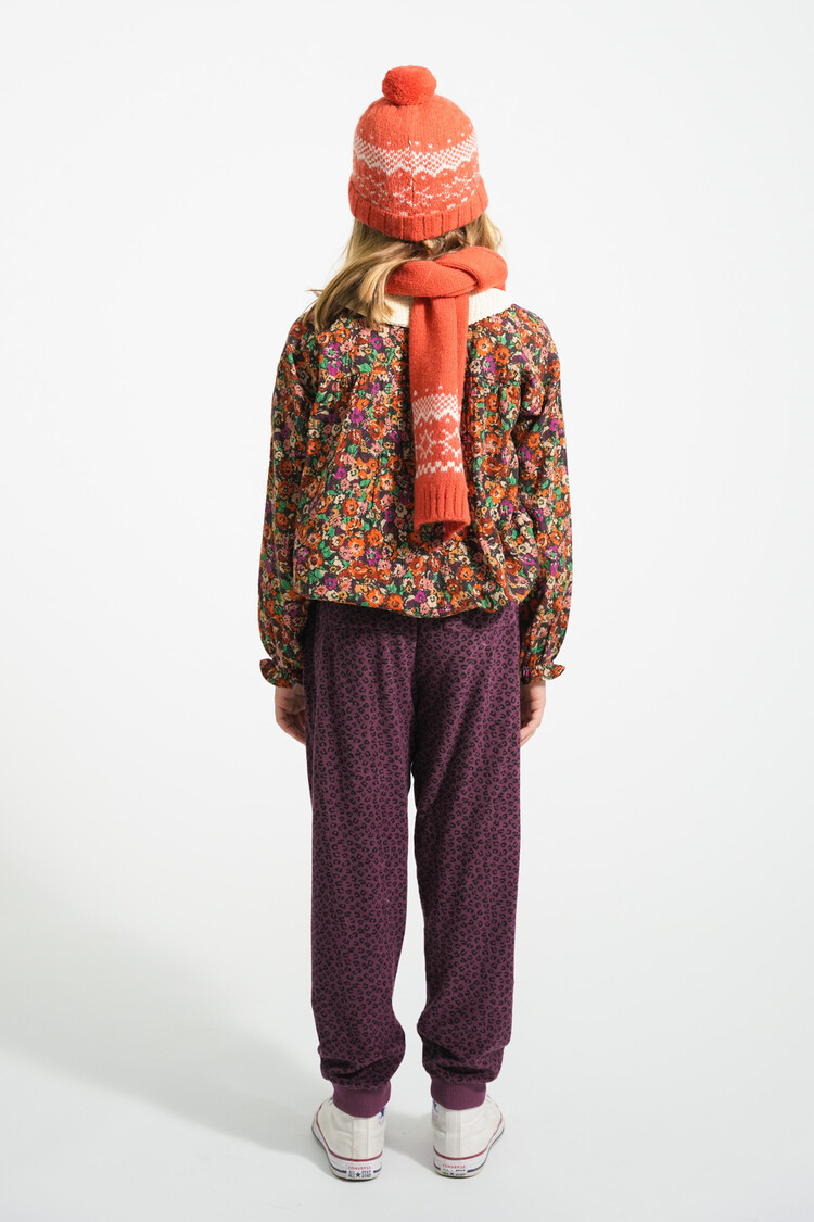 Piupiuchick Jogging pants | Aubergine w/ animal print