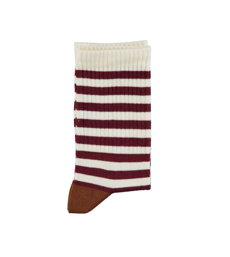 Piupiuchick Socks | Eru & bordeaux stripes