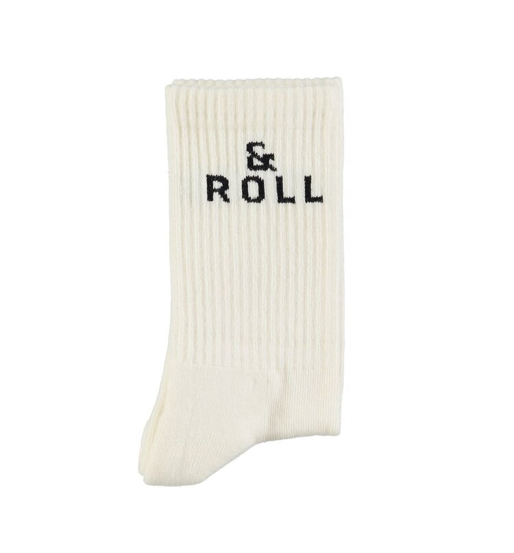 Piupiuchick Socks | Ecru w/ "rock & roll"