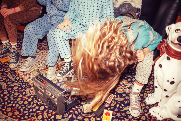 Piupiuchick Socks | Ecru w/ "rock & roll"