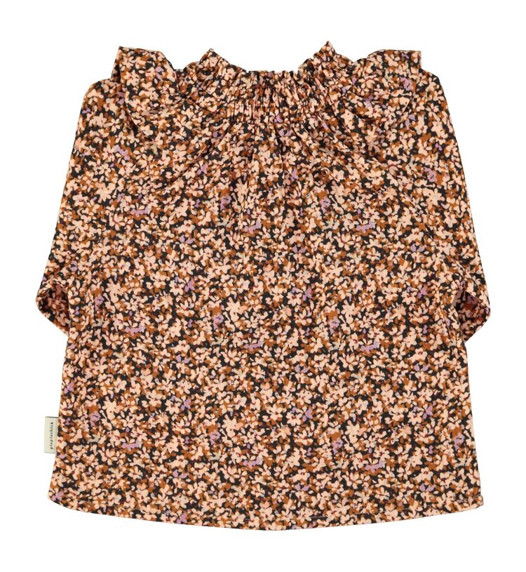 Piupiuchick Blouse | Light pink & brown flowers