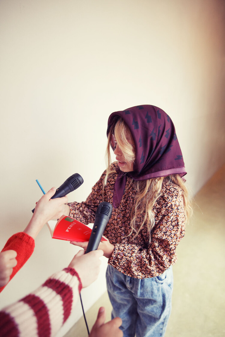 Piupiuchick Blouse | Light pink & brown flowers