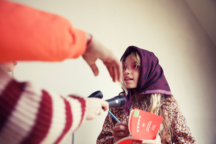 Piupiuchick Blouse | Light pink & brown flowers