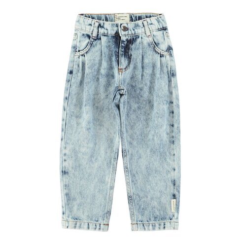 Piupiuchick Mom fit trousers | Washed blue denim
