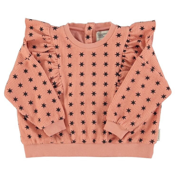 Piupiuchick Sweatshirt | Pink w/ black stars