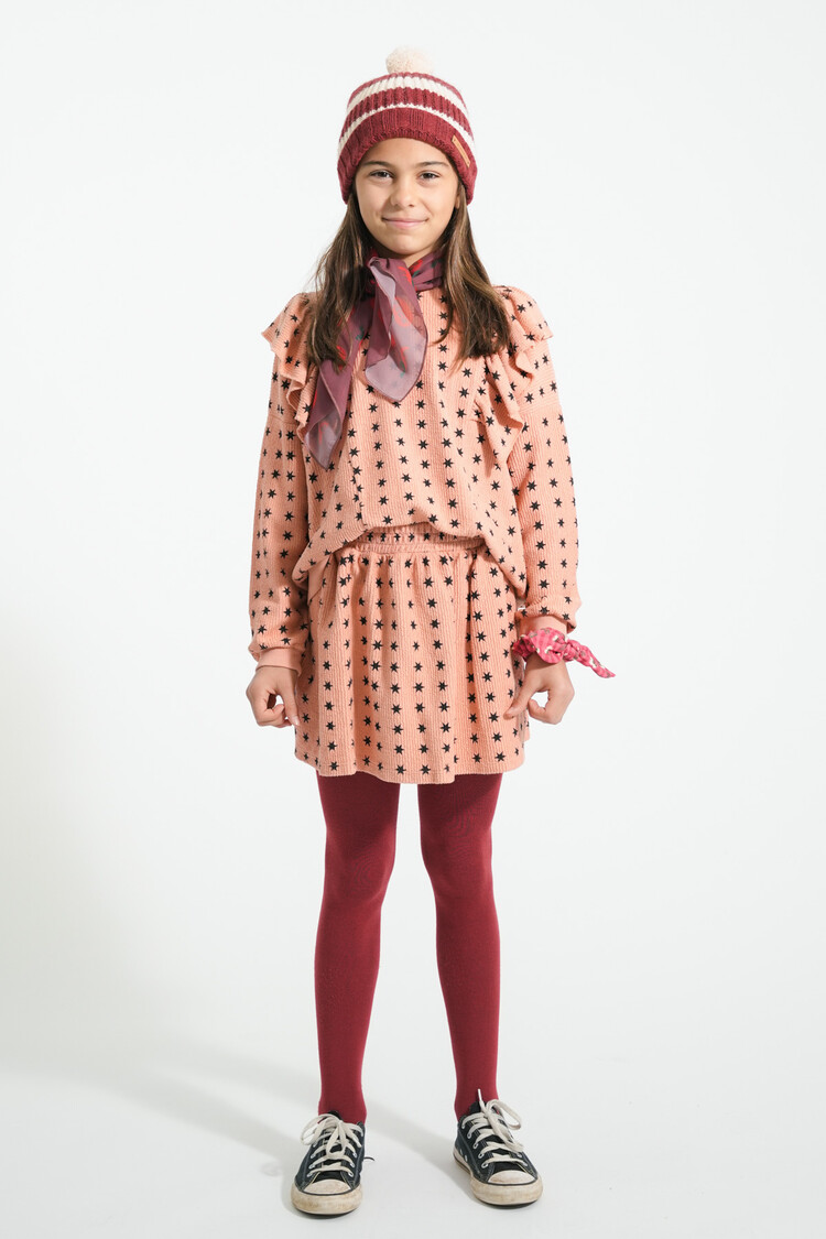 Piupiuchick Sweatshirt | Pink w/ black stars