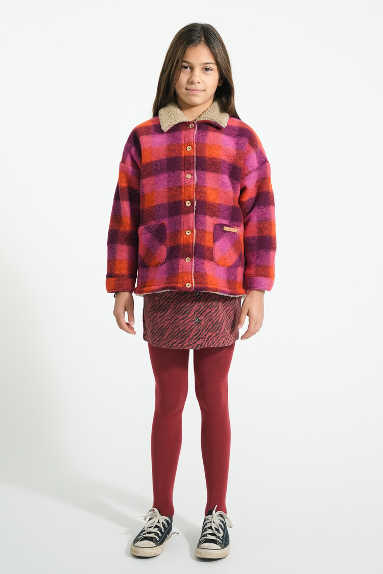 Piupiuchick Short skirt | Bordeaux w/ zebra print