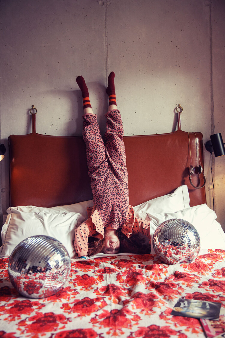 Piupiuchick Socks | Bordeaux w/ orange stripes