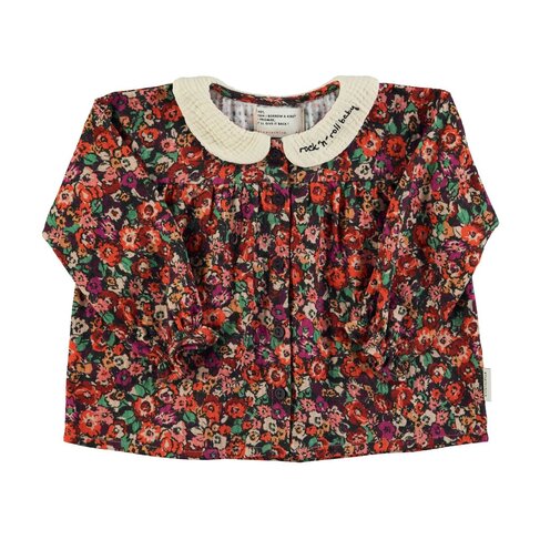 Piupiuchick Peter pan collar blouse | Multicolor flowers