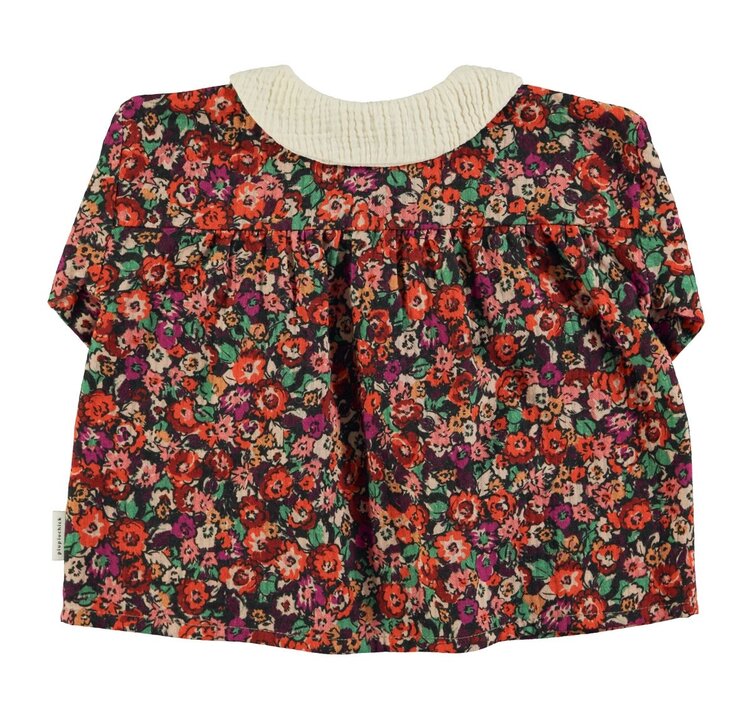 Piupiuchick Peter pan collar blouse | Multicolor flowers