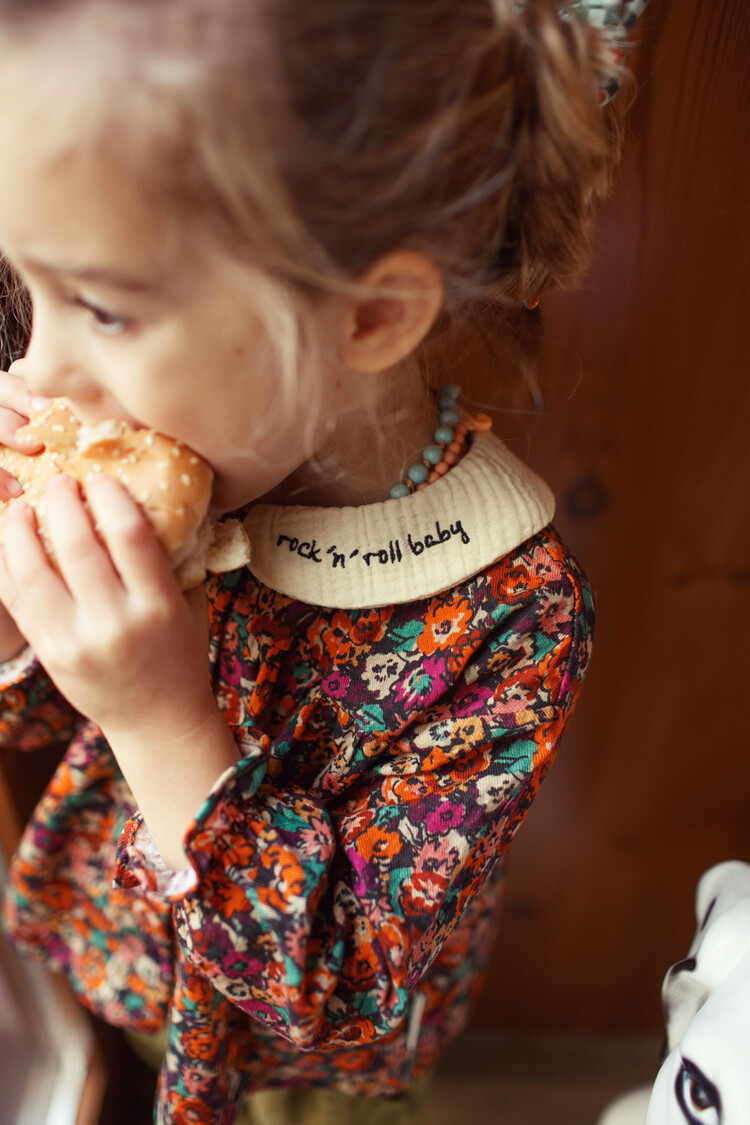 Piupiuchick Peter pan collar blouse | Multicolor flowers