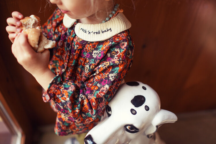 Piupiuchick Peter pan collar blouse | Multicolor flowers