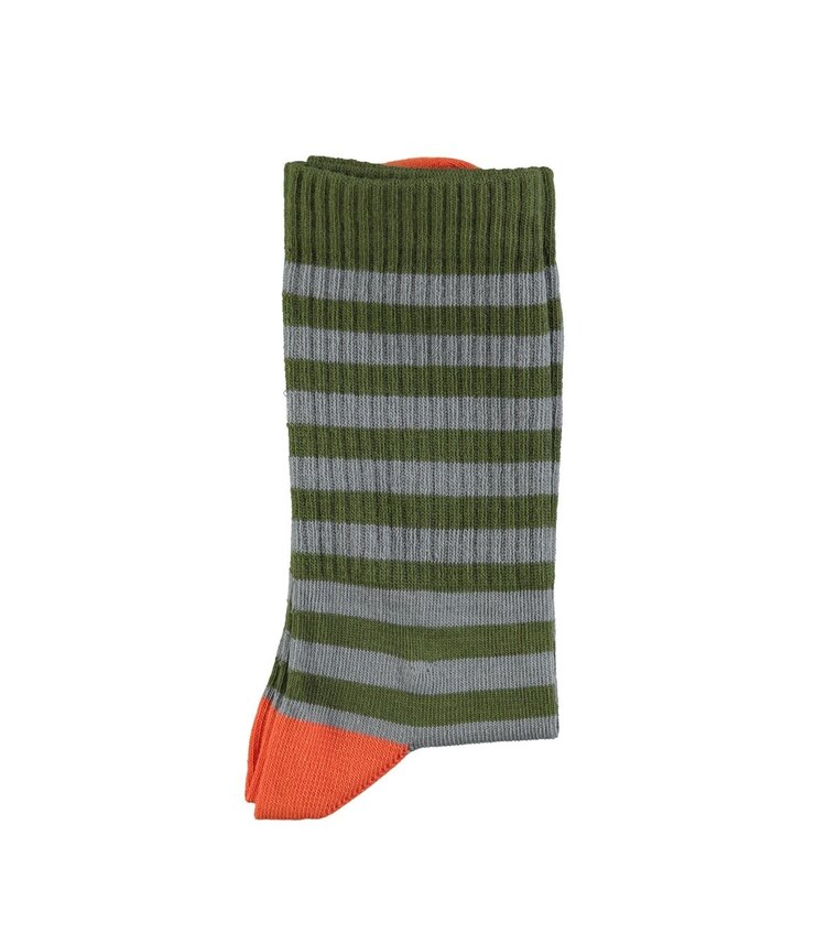 Piupiuchick Short socks | Green & blue stripes