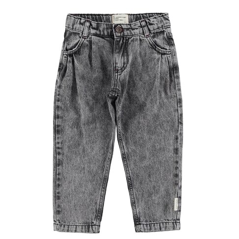 Piupiuchick Mom fit trousers | Washed black denim