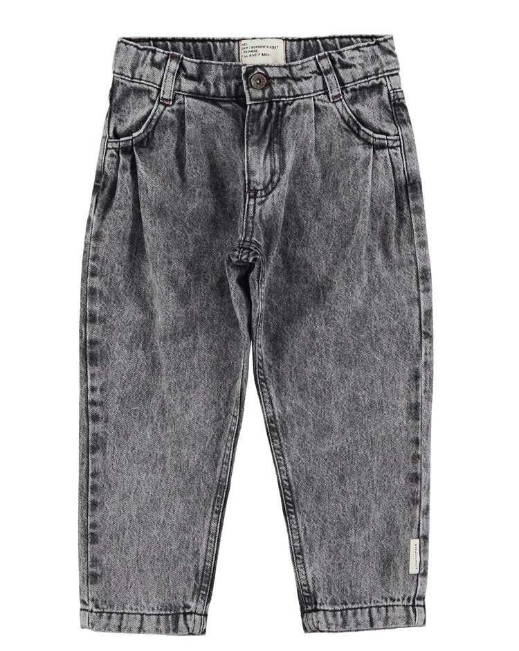 Piupiuchick Mom fit trousers | Washed black denim