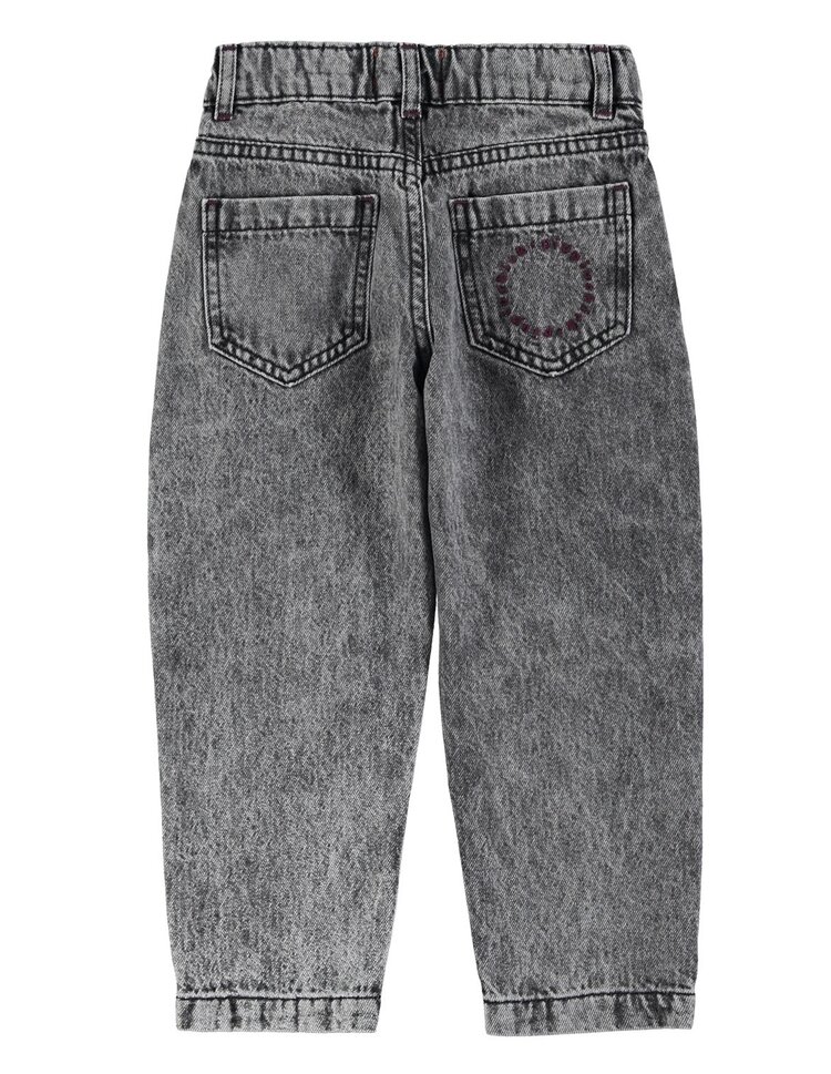 Piupiuchick Mom fit trousers | Washed black denim