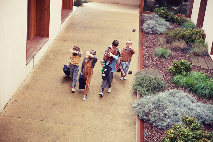 Piupiuchick Mom fit trousers | Washed black denim