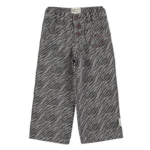 Piupiuchick Flare trousers | Grey w/ zebra print