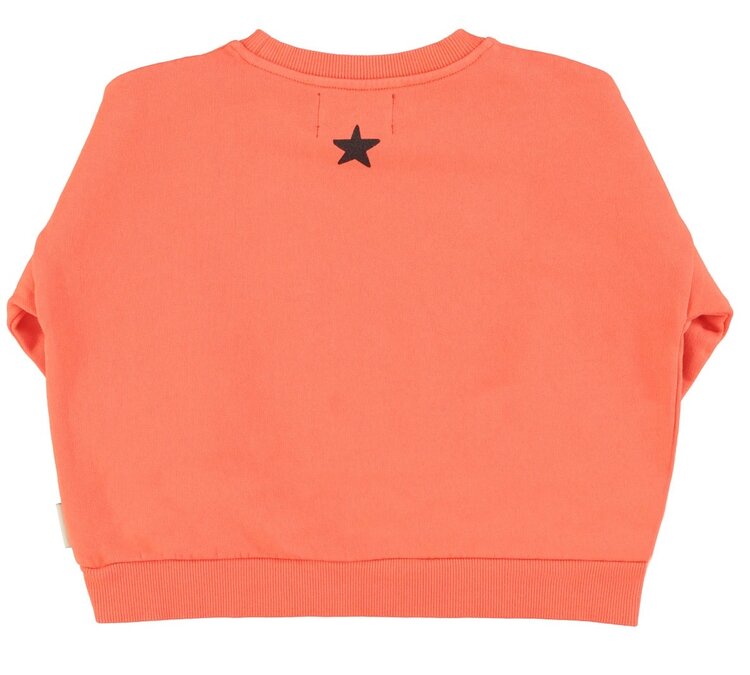 Piupiuchick Sweatshirt | Orange w/ "music" print