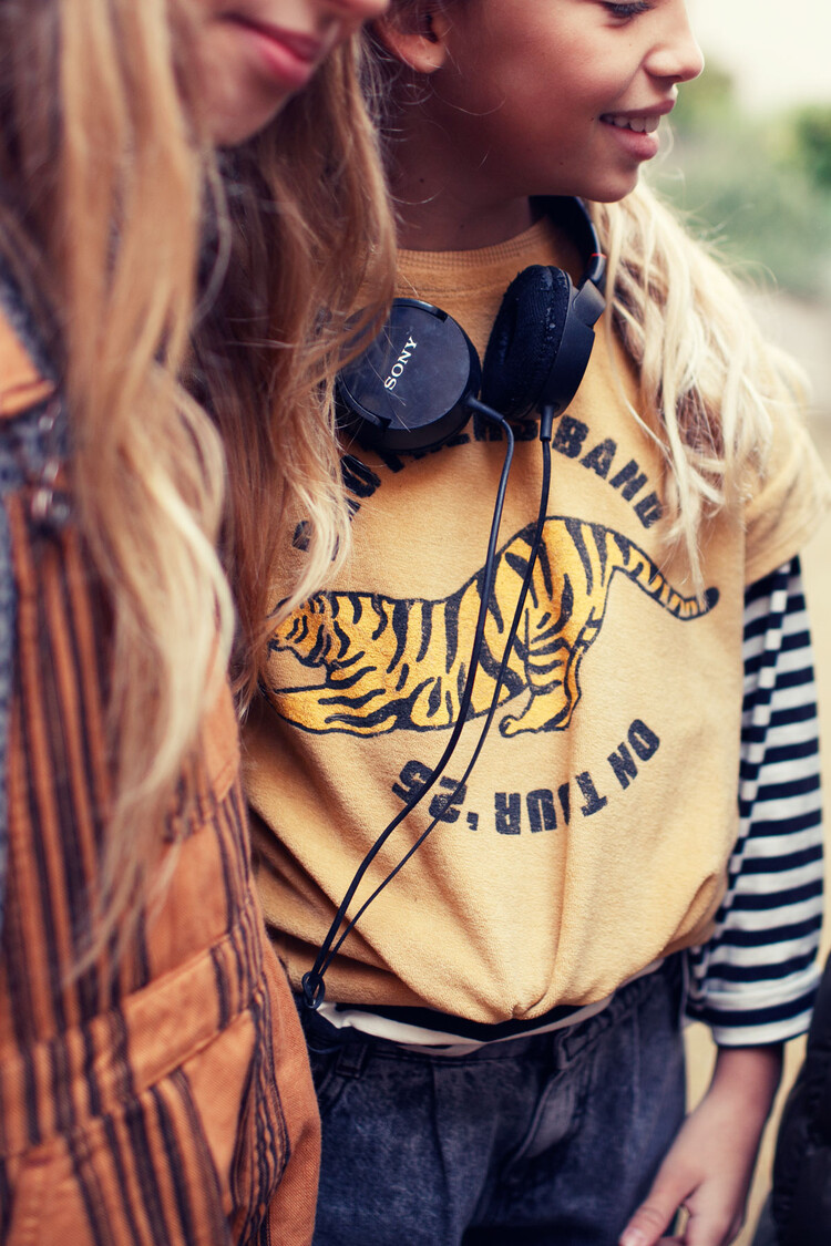 Piupiuchick Long sleeve t-shirt | Ecru & black stripes