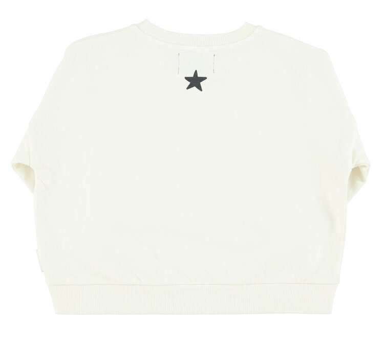 Piupiuchick Sweatshirt | Ecru w/ "rock star" print