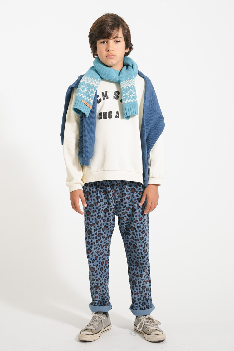 Piupiuchick Sweatshirt | Ecru w/ "rock star" print