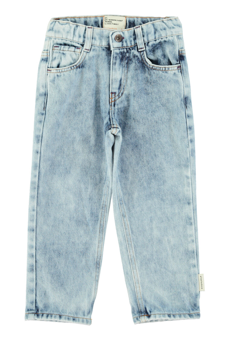 Piupiuchick Unisex trousers | washed blue denim