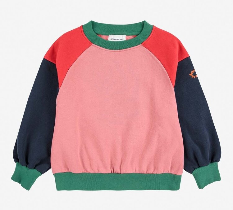 Bobo Choses Tic Tac Toe color block sweatshirt
