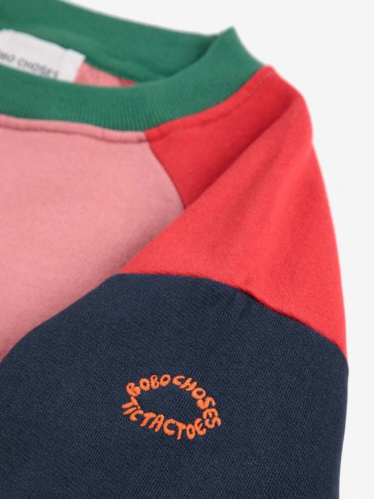 Bobo Choses Tic Tac Toe color block sweatshirt