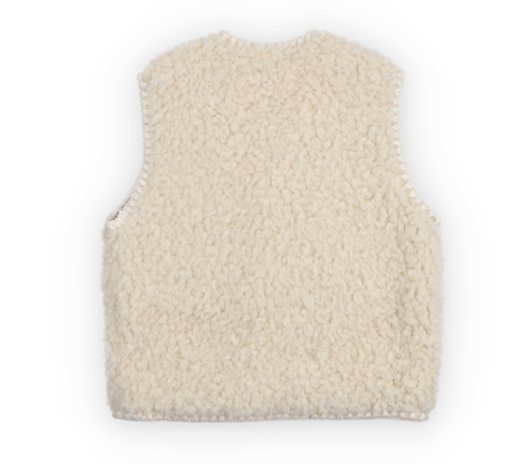 The New Society Ninette Waistcoat - Moonlight White