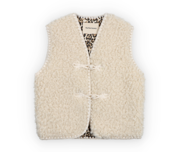 The New Society Ninette Waistcoat - Moonlight White