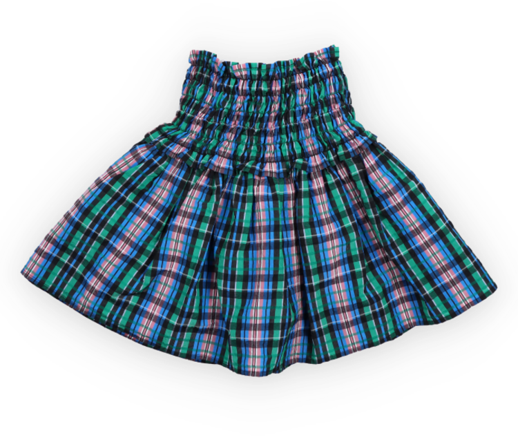 The New Society Lidia Skirt - Infinite Navy Checks