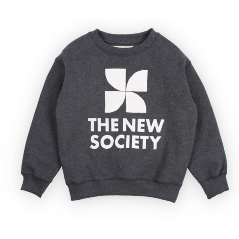 The New Society TNS Logo Sweatshirt - Galactic Gray Melange
