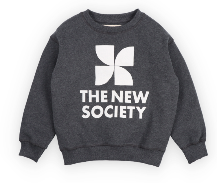 The New Society TNS Logo Sweatshirt - Galactic Gray Melange