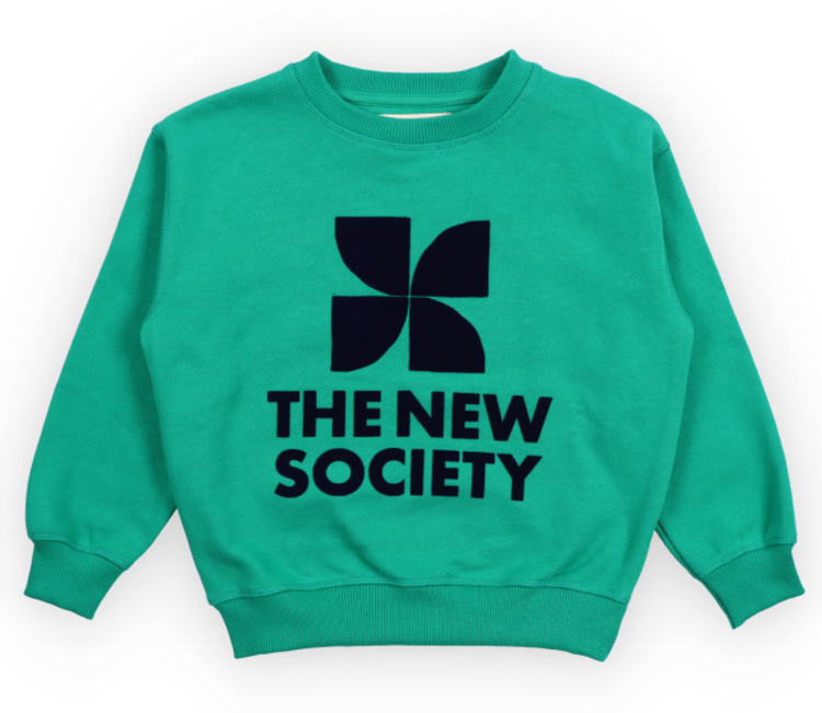 The New Society TNS Logo Sweatshirt - Radiant Emeral