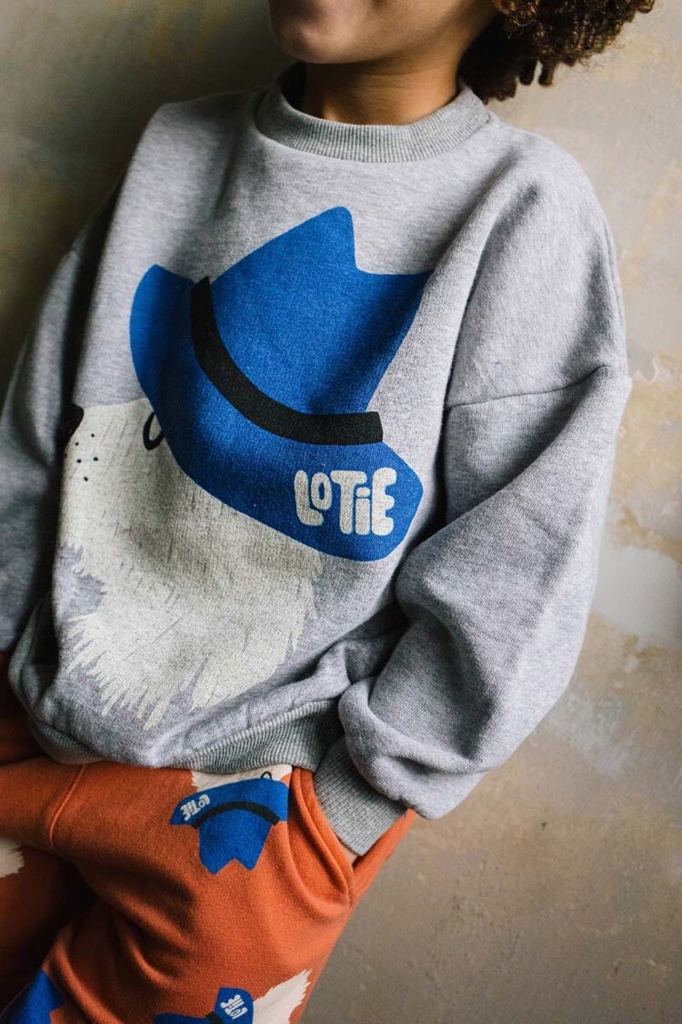 Lotiekids Sweatshirt Chill Dog - Grey Melange