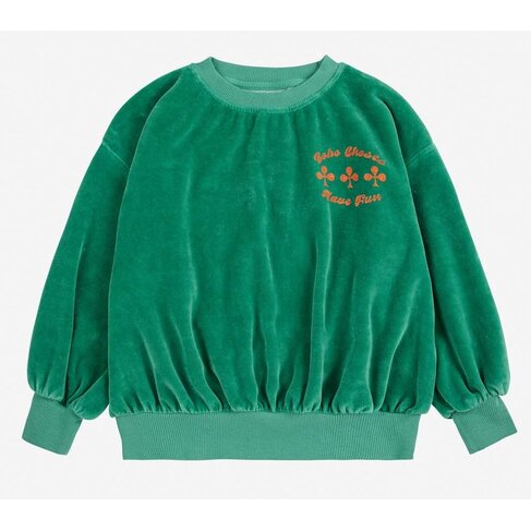 Bobo Choses Have Fun velvet sweatshirt