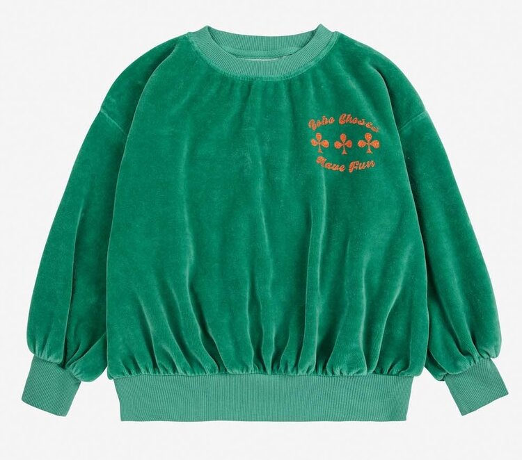 Bobo Choses Have Fun velvet sweatshirt